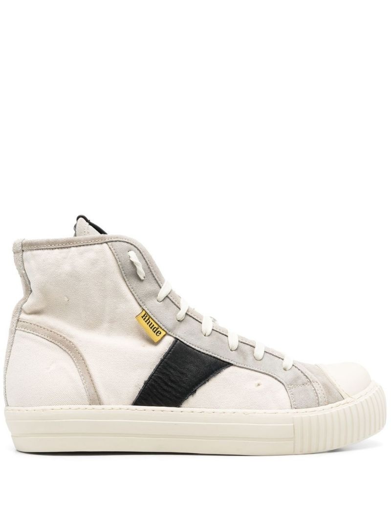 panelled hi-top sneakers - 1