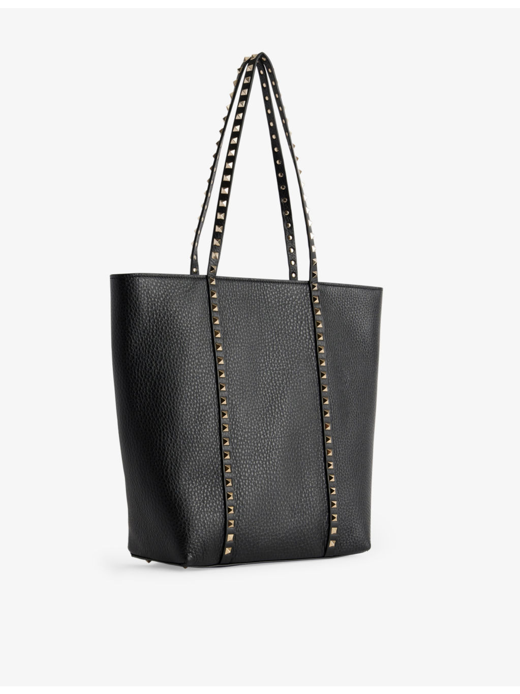 Rockstud grained-leather tote bag - 4