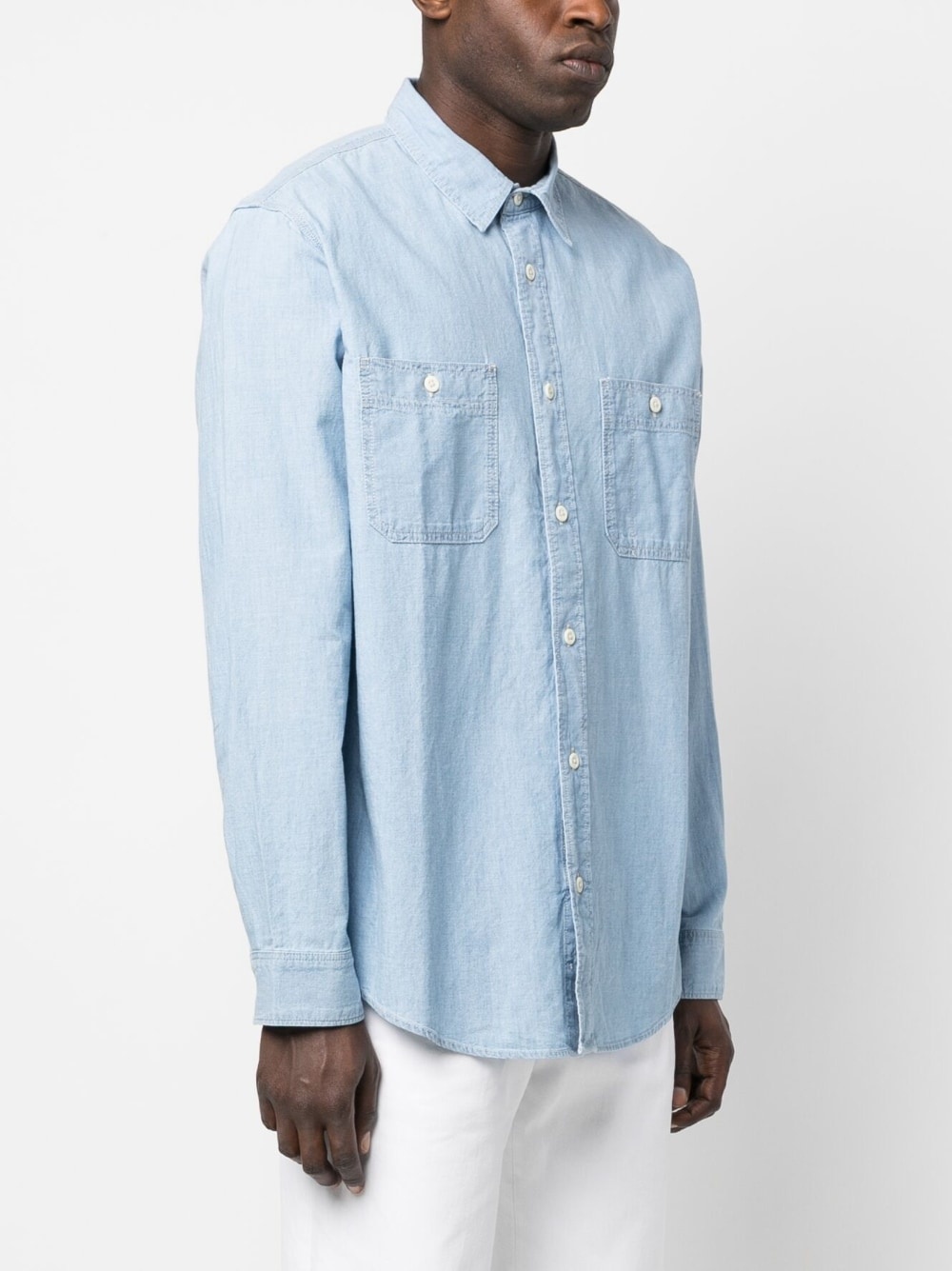 button-up chambray shirt - 3