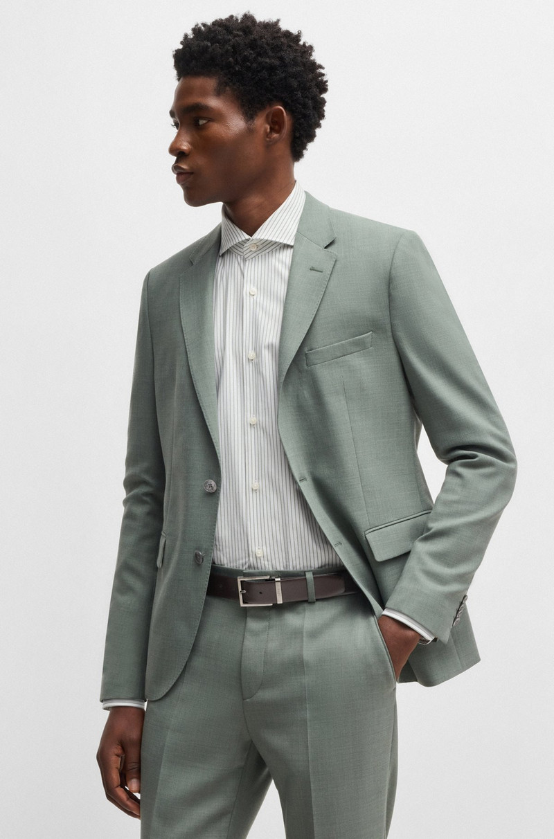 BOSS REVERSIBLE ITALIAN-LEATHER BELT WITH GUNMETAL HARDWARE outlook