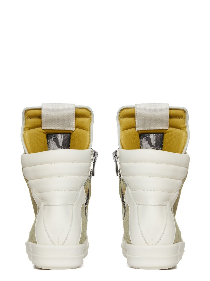 Geobasket Suede-Trimmed Calf Hair High-Top Sneakers 4