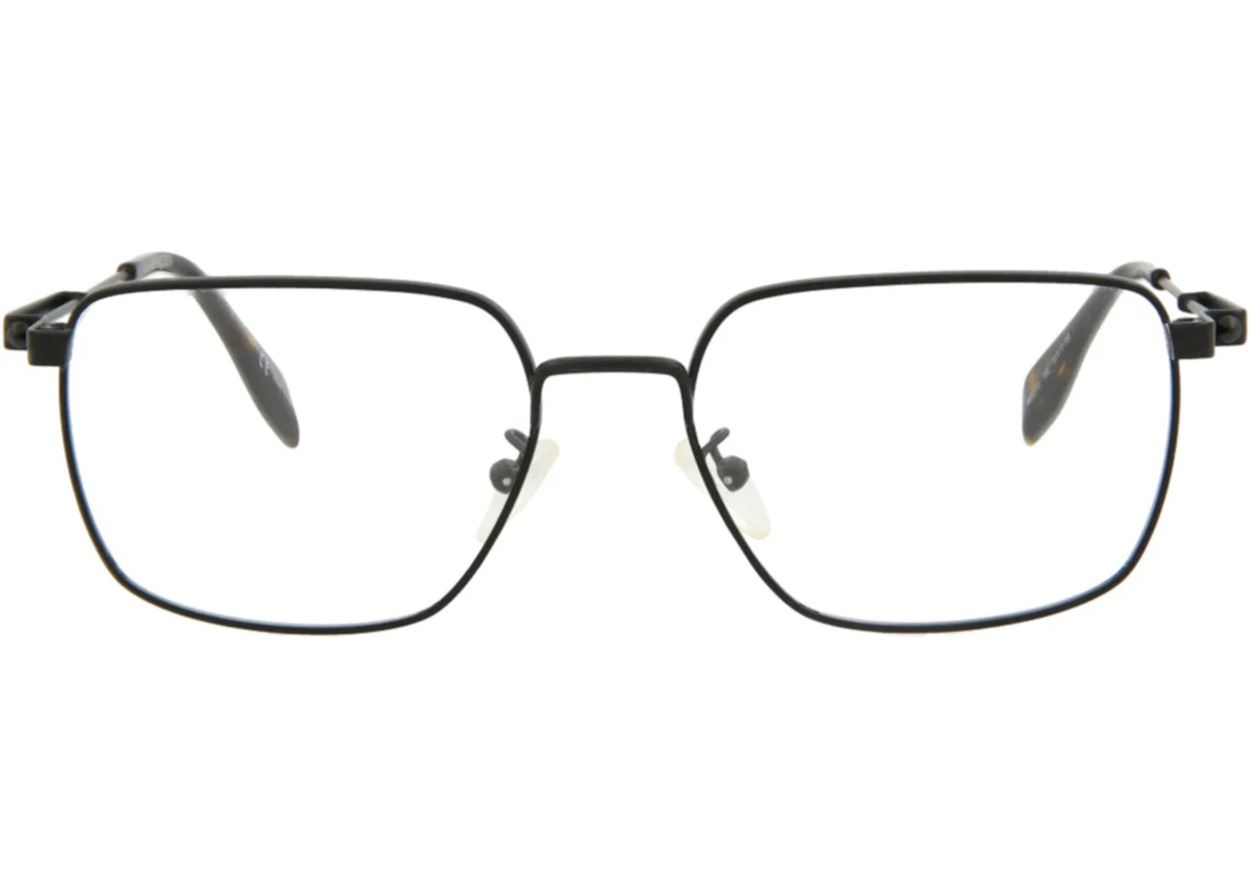 Alexander McQueen Square-Frame Metal Optical Frames Black Black Transparent (AM0231O-30008069-002) - 1