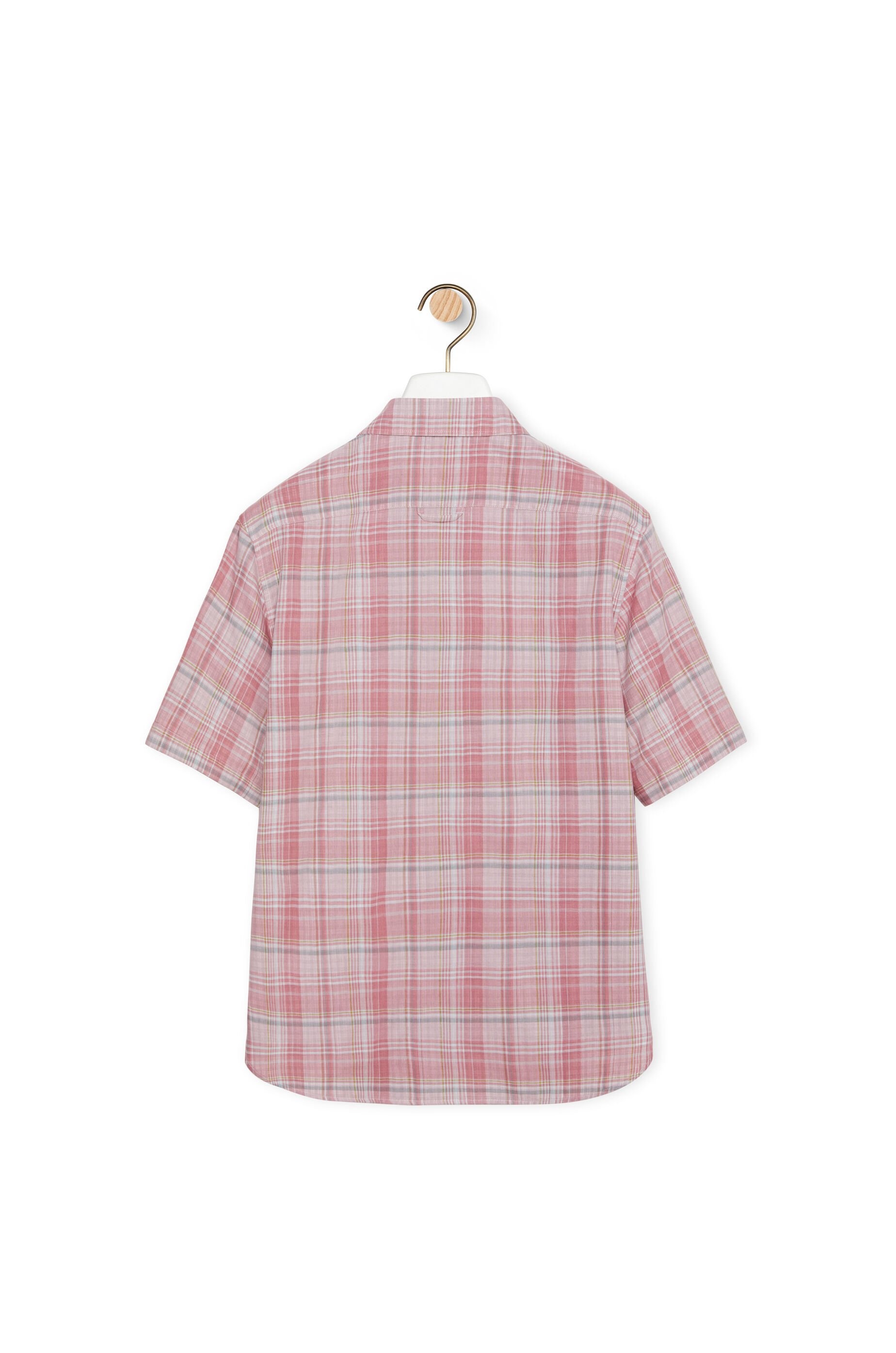 Check short sleeve shirt in cotton and polyester - 2
