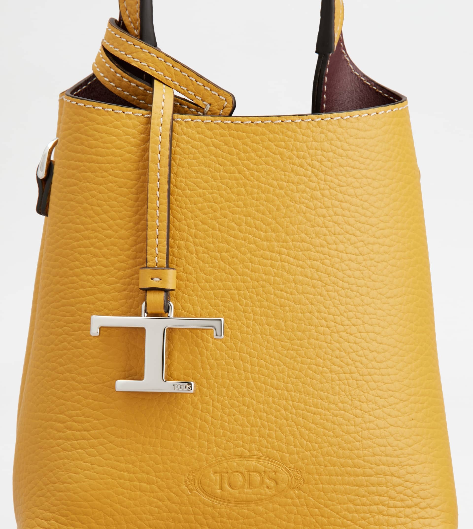 TOD'S MICRO BAG IN LEATHER - YELLOW - 6