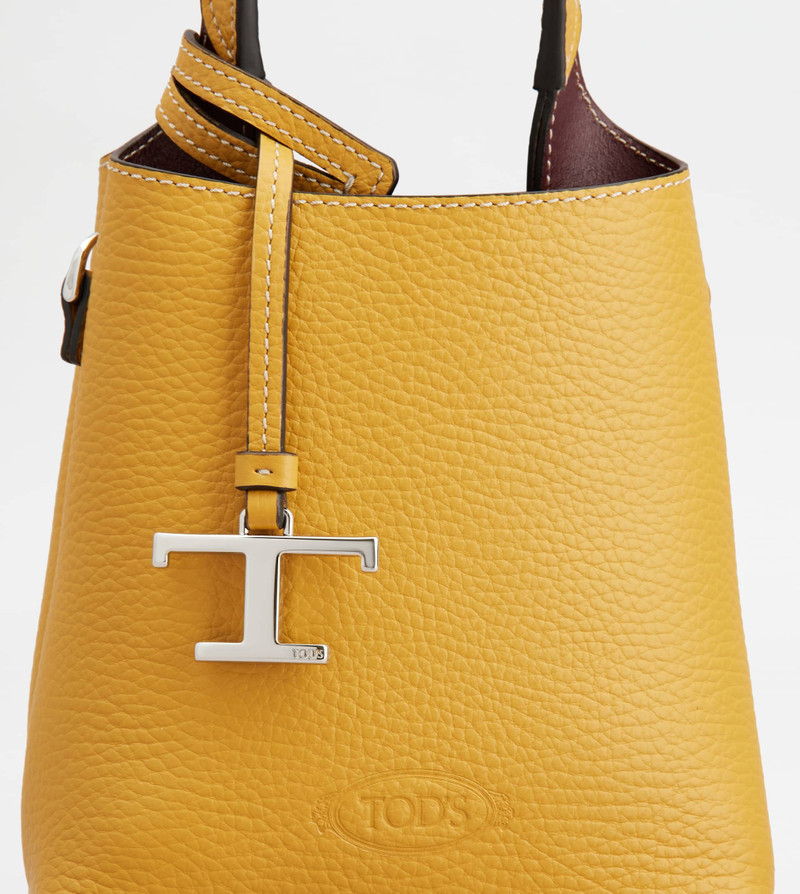 TOD'S MICRO BAG IN LEATHER - YELLOW 6