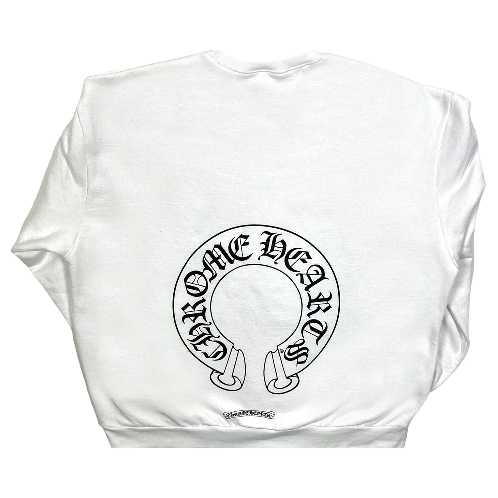 Chrome Hearts Horseshoe Logo Crewneck 'White' - 2