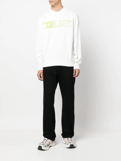 Diesel logo-print cotton-blend sweatshirt outlook