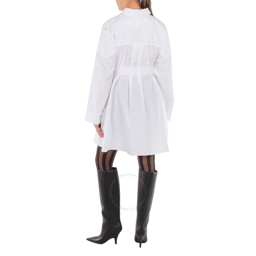 Max Mara Tea Cotton Poplin Belted Shirt - 4