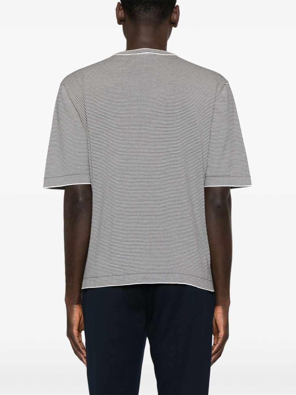 striped cotton T-shirt - 4