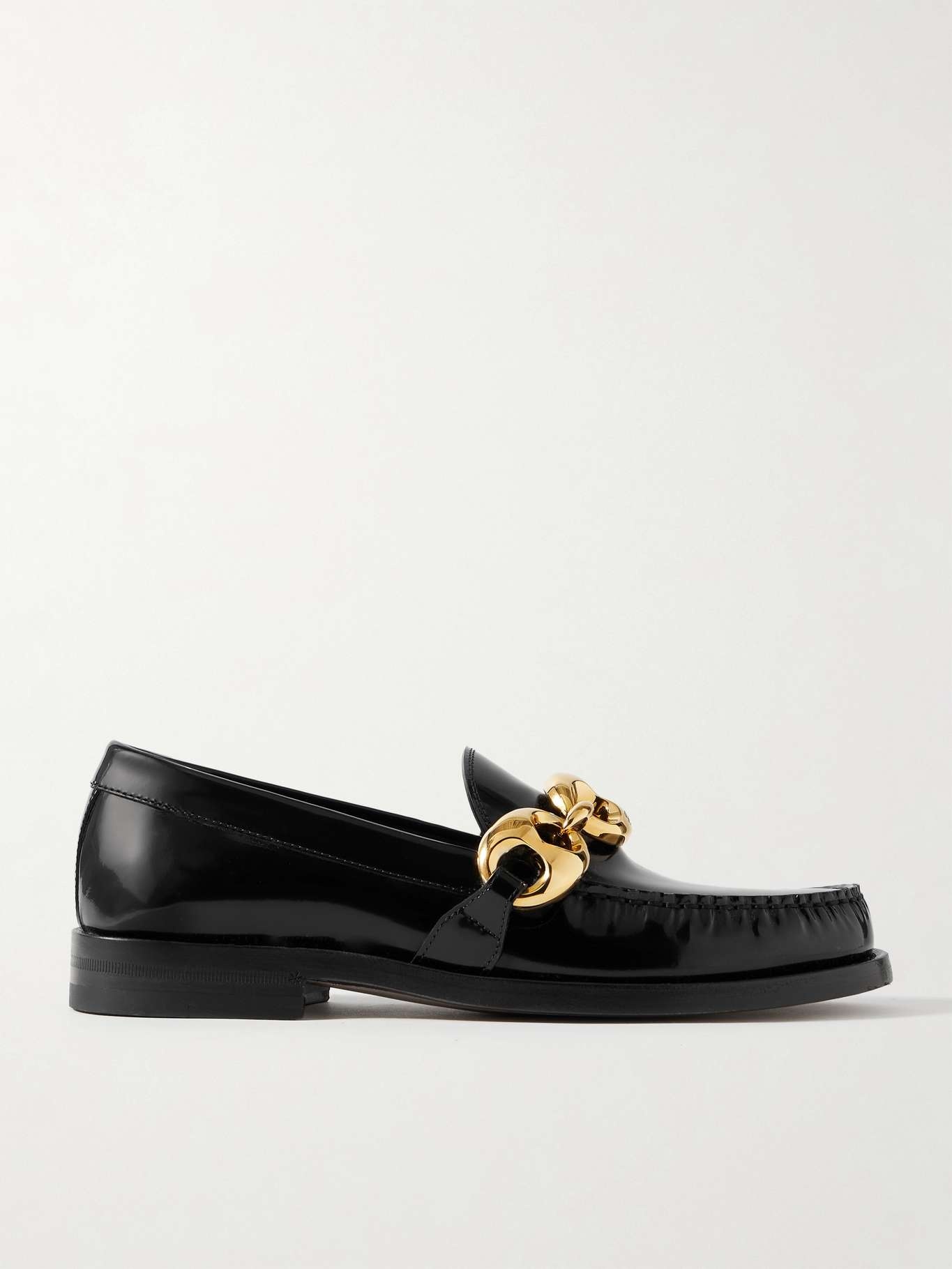 Marina embellished glossed-leather loafers - 1