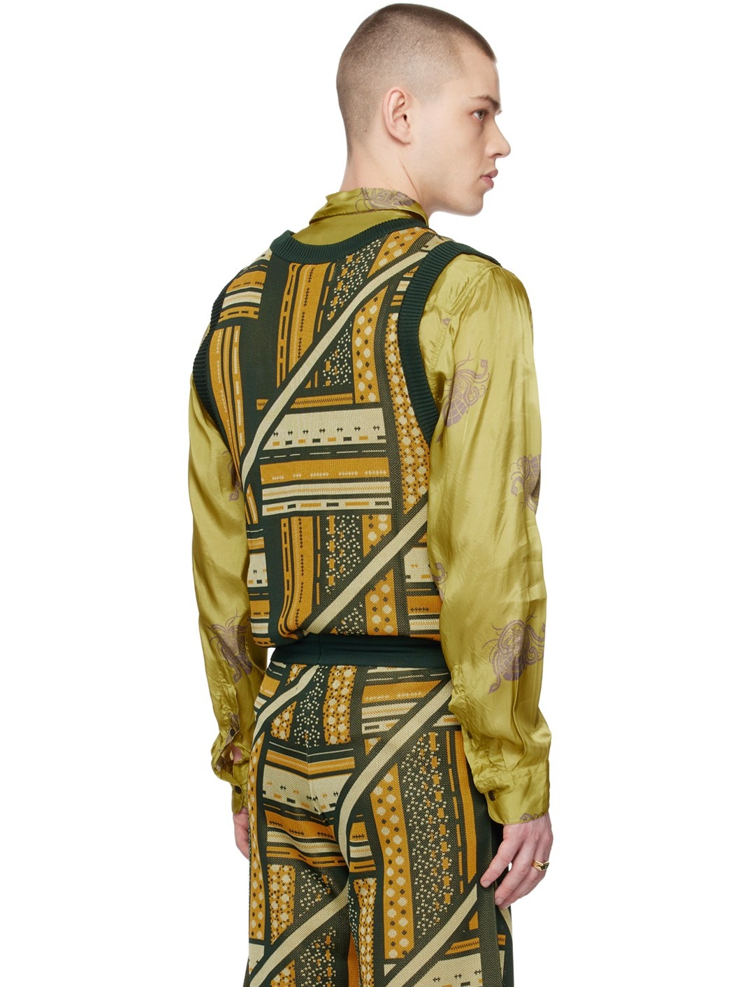 Green & Yellow Kalonji Vest - 3