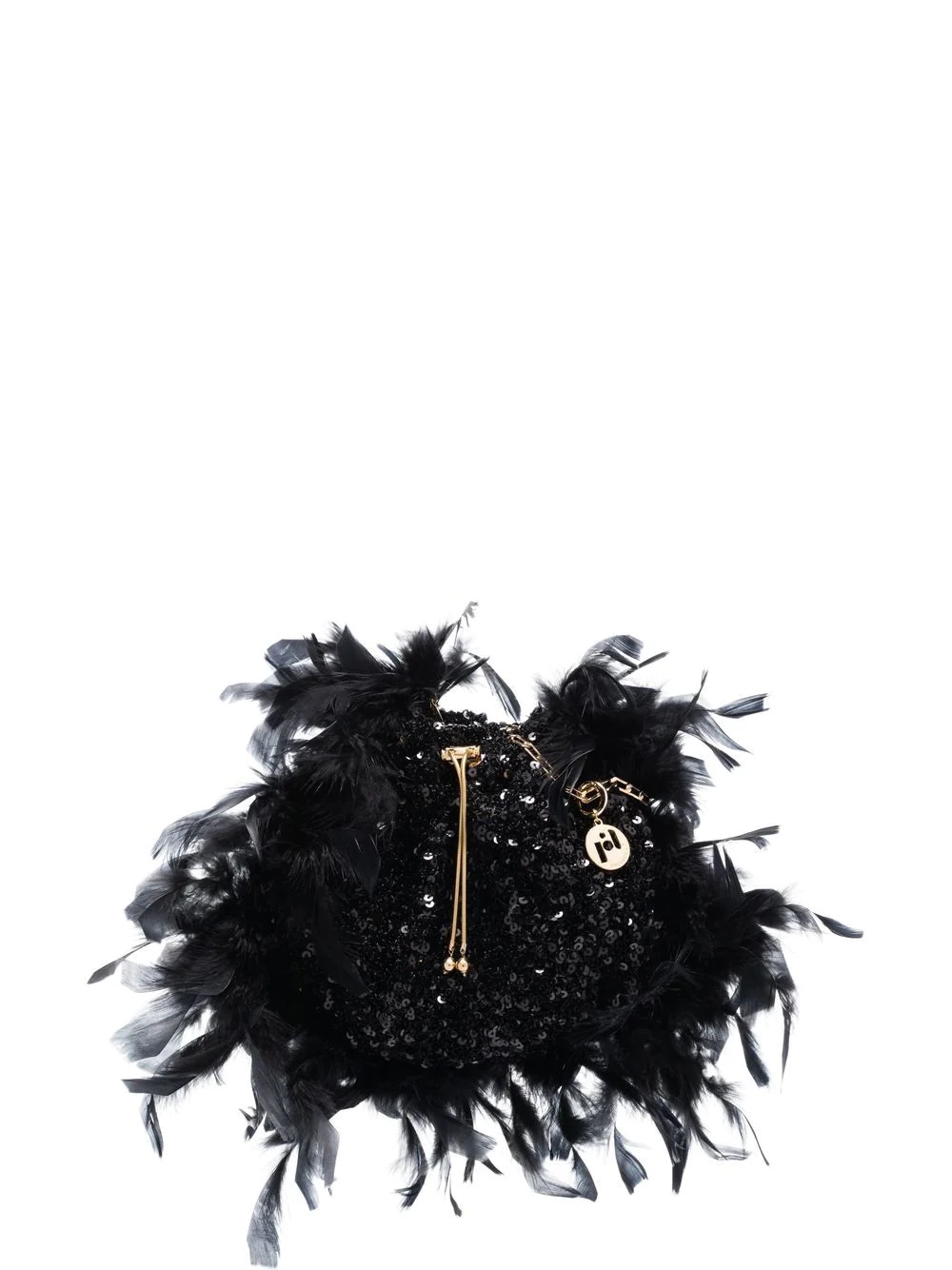 Fatale feather-embellished shoulder bag - 1