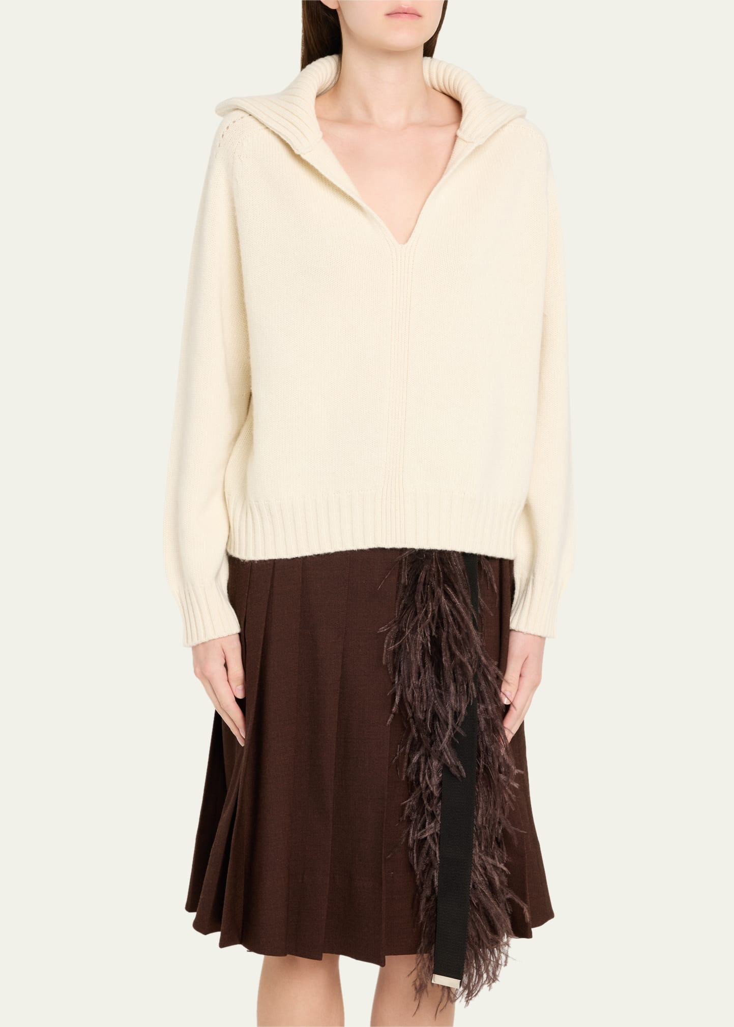 Cashmere Knit Polo Sweater - 4