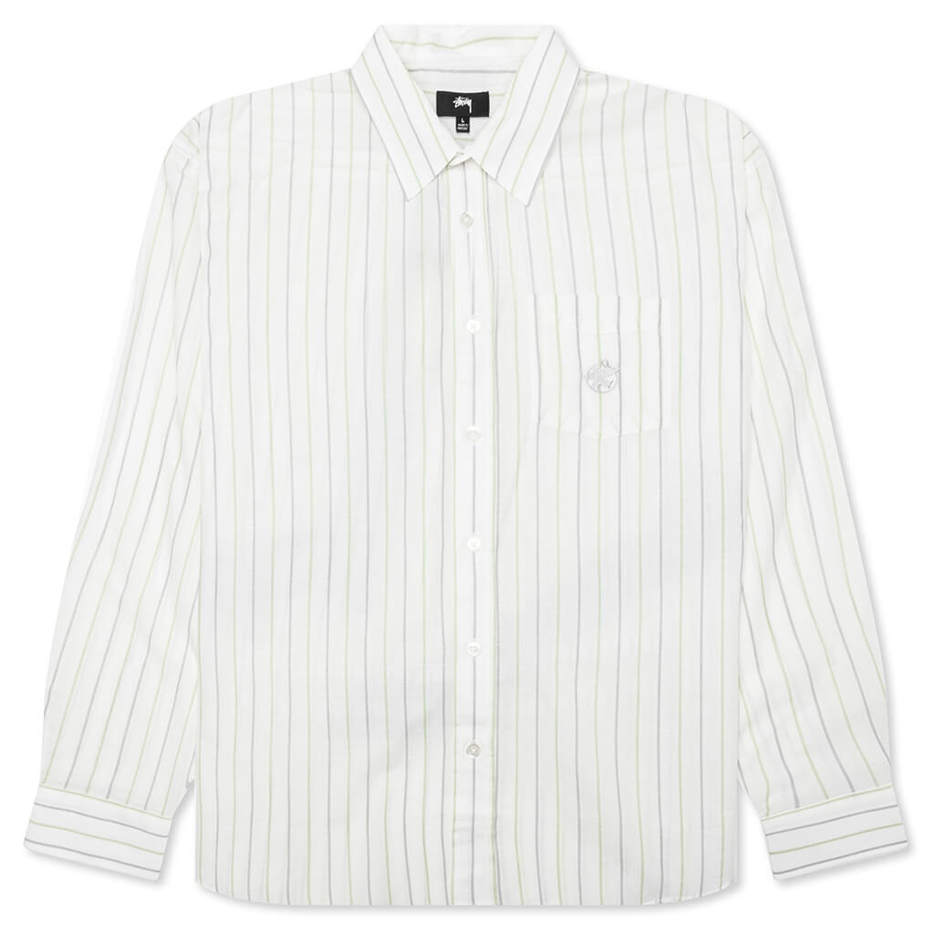 CLASSIC L/S SHIRT STRIPE - WHITE - 1