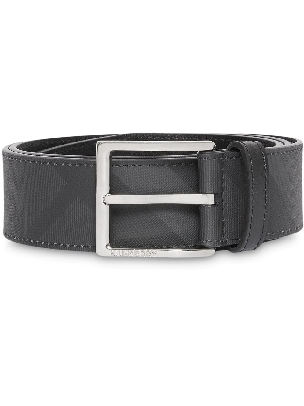 London Check and Leather Belt - 1