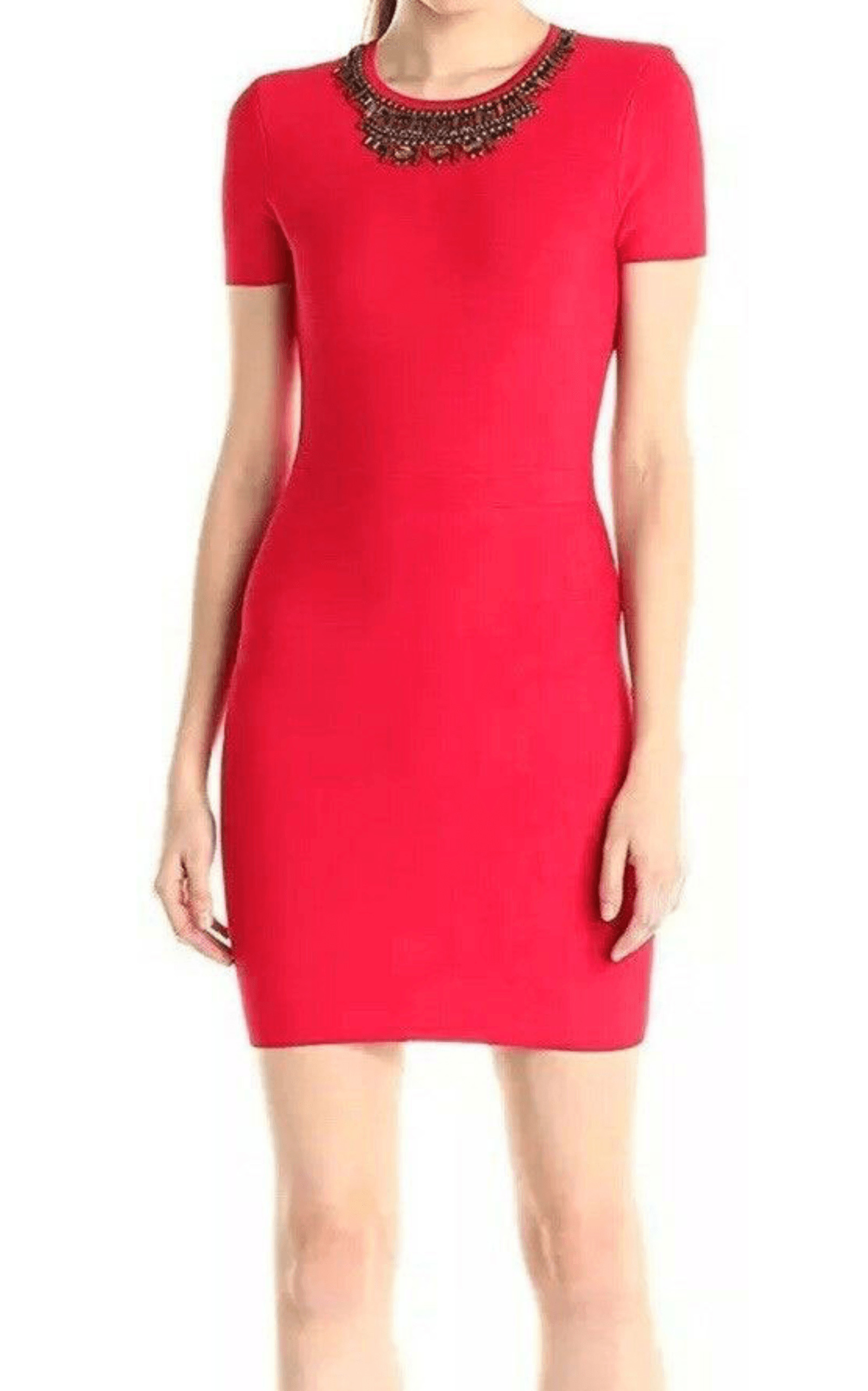 BCBGMAXAZRIA - Kaylen Embellished Cutout-Back Dress - 4