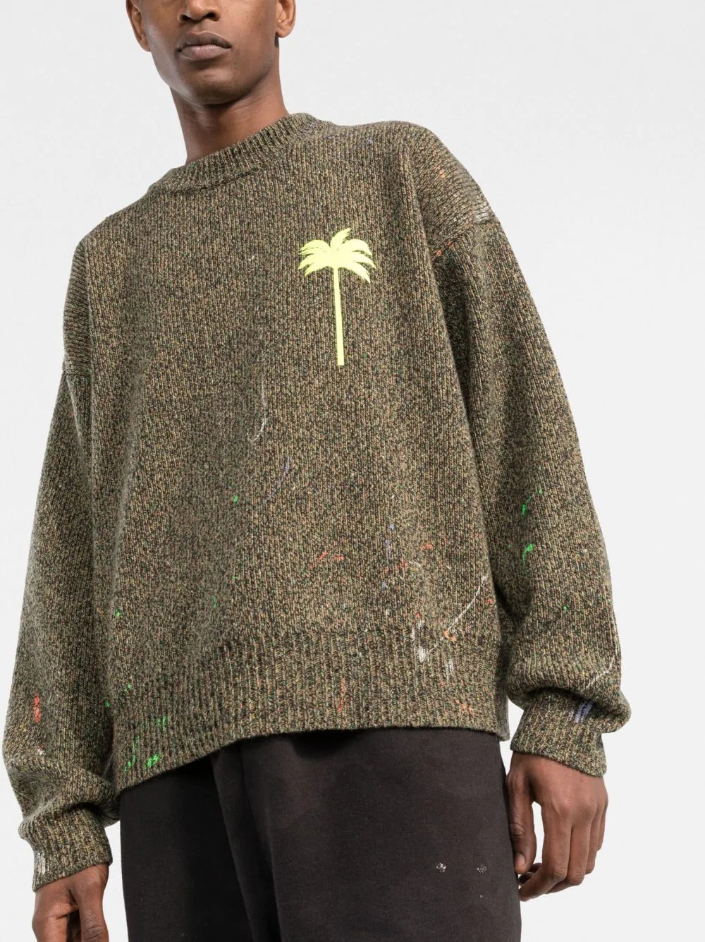 Palm Tree-embroidered jumper - 3