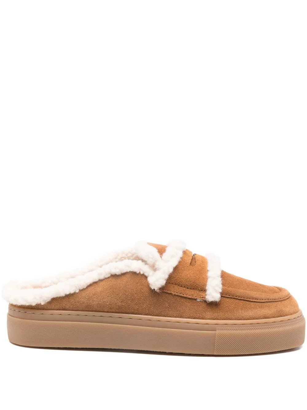 shearling strap mules - 1