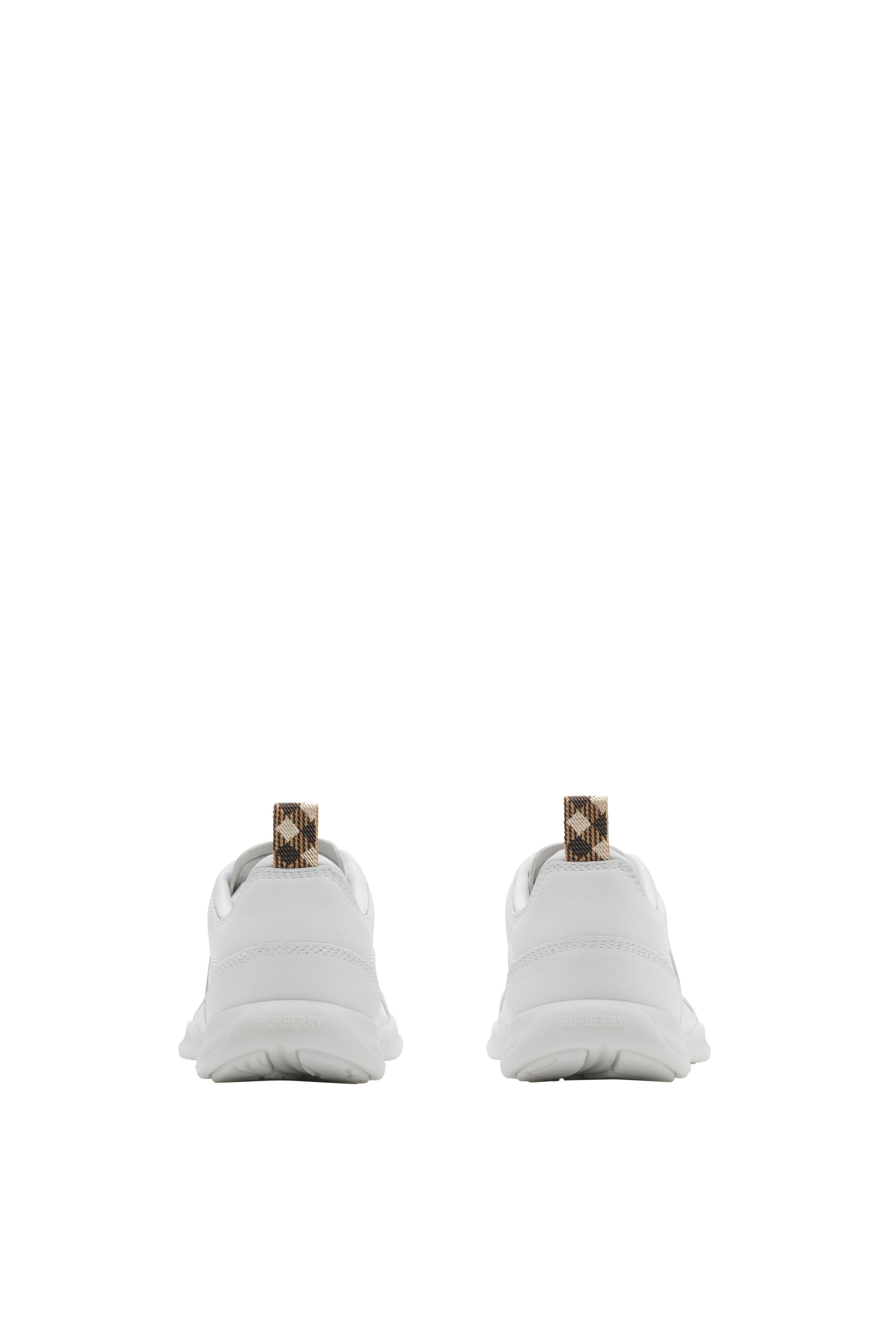 burberry Leather Matrix Sneakers in Optic White at Nordstrom - 4