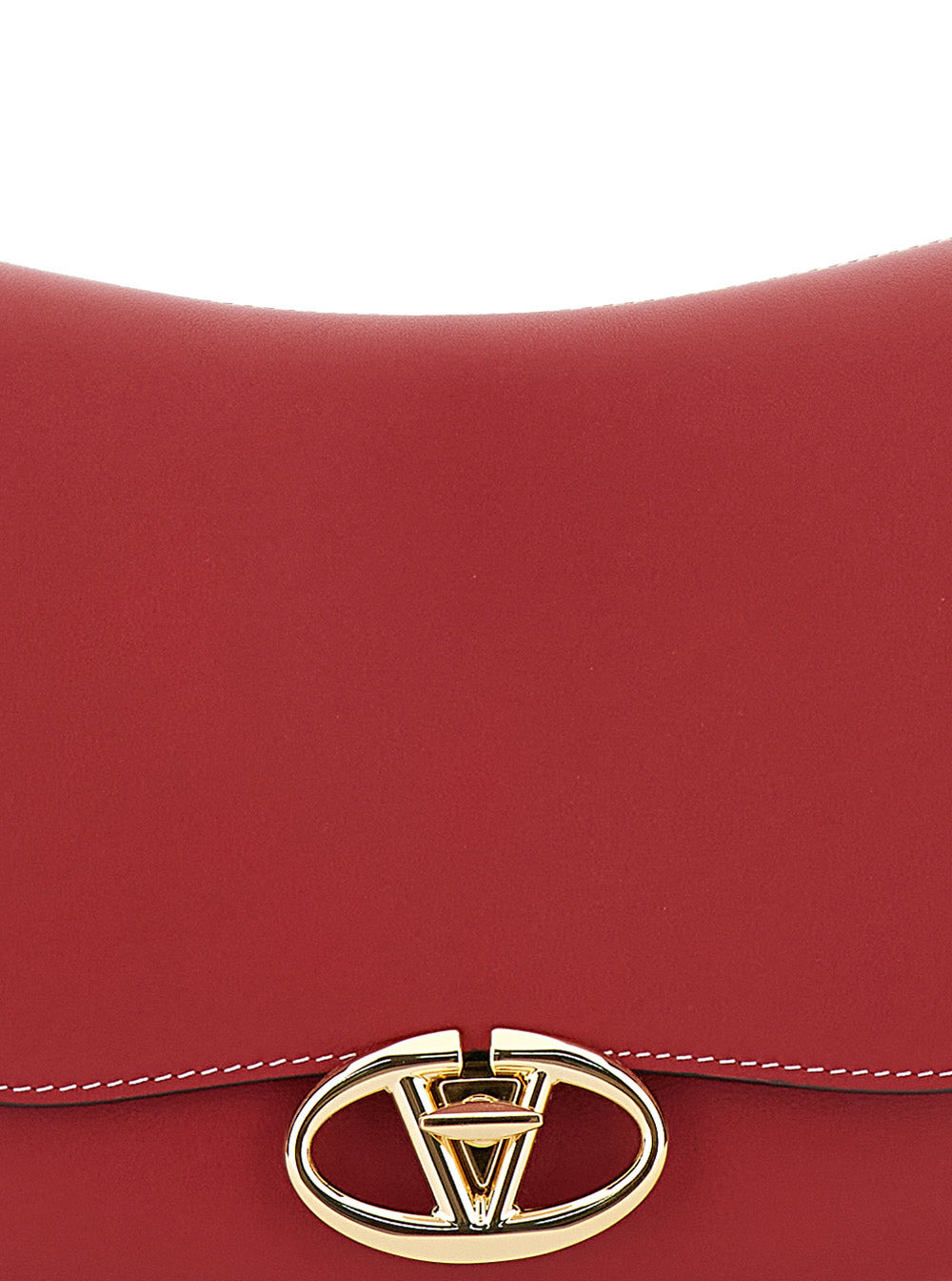 Valentino Garavani Women 'Ovhal Small' Red Shoulder Bag With Vlogo Signature In Leather Woman - 5