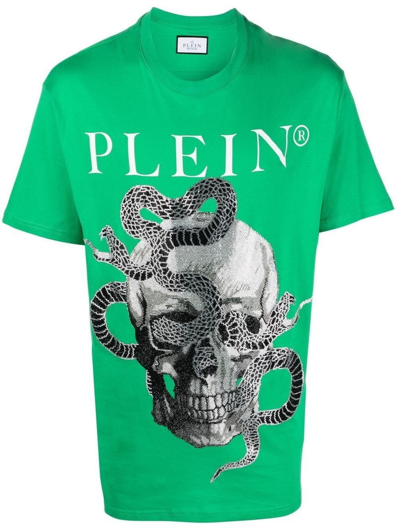 snake-print short-sleeve T-shirt 1