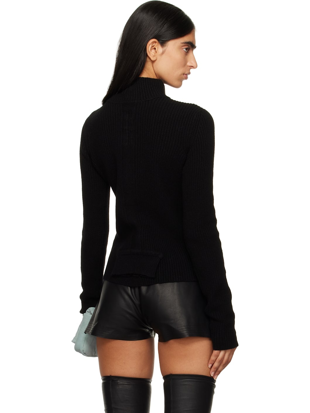 Black Porterville Headon DBL Lupetto Turtleneck - 3