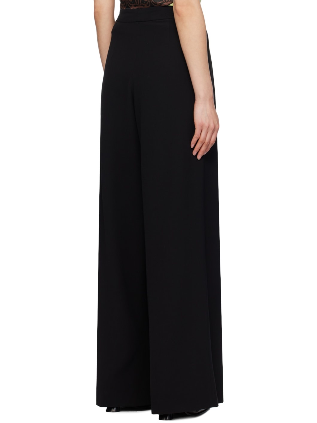 Black Wide Trousers - 3