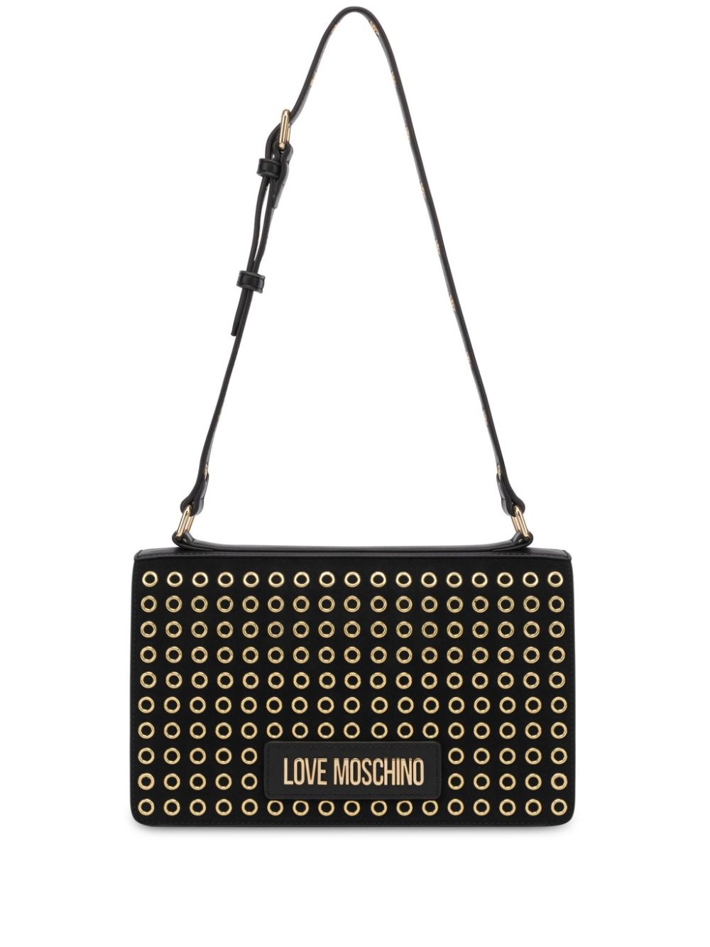 eyelet-embellished shoulder bag bag - 1