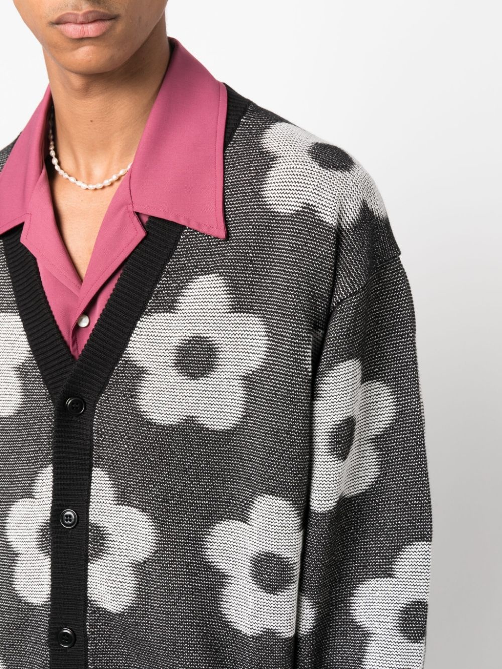 Boke Flower-motif cotton cardigan - 5