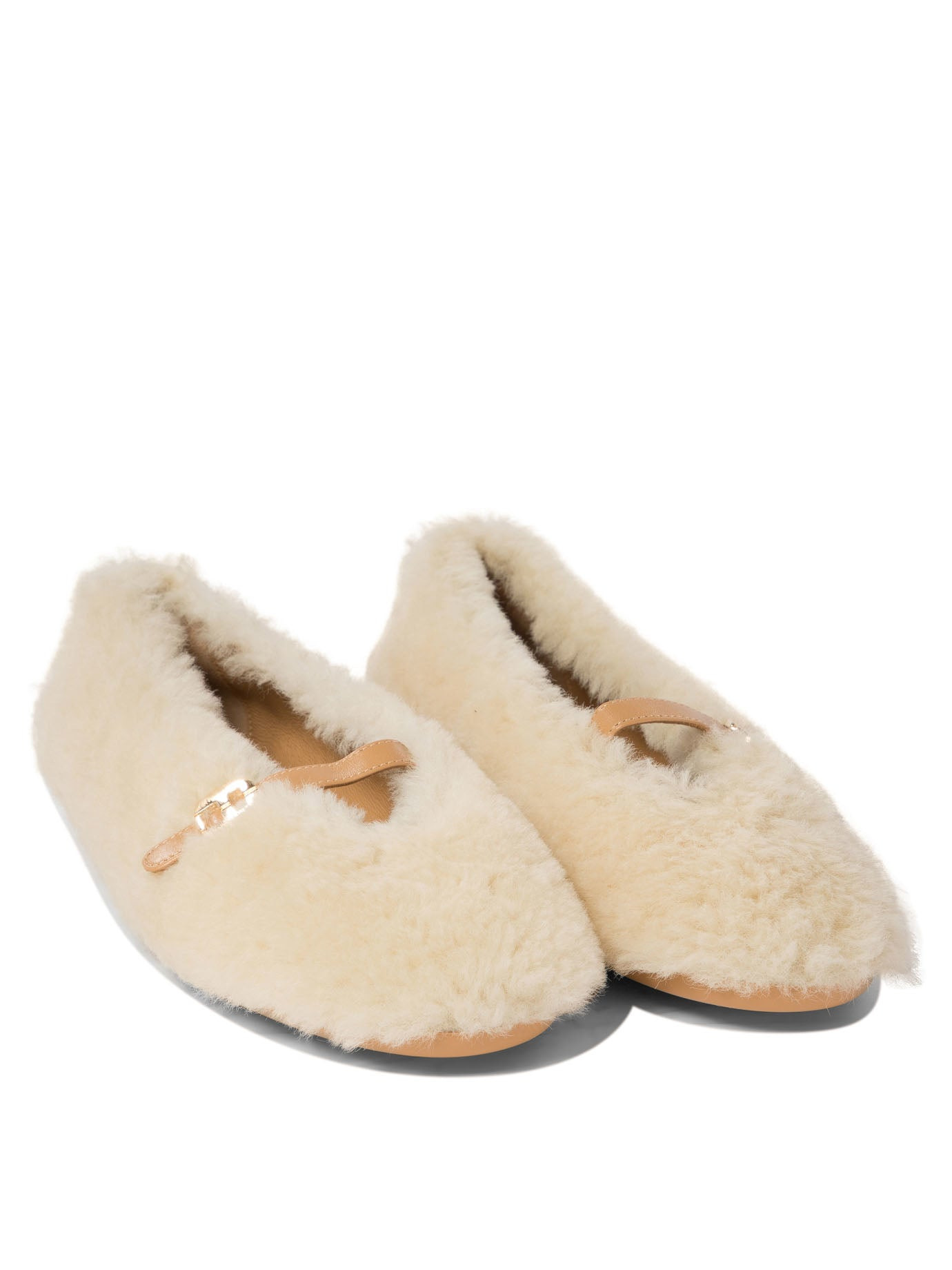 Ferragamo "noella Fur" Shearling Ballet Flats - 2