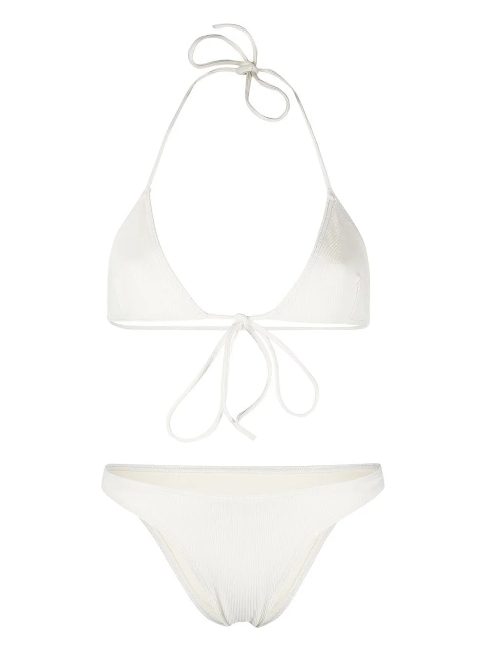 front tie-fastening detail bikini set - 1