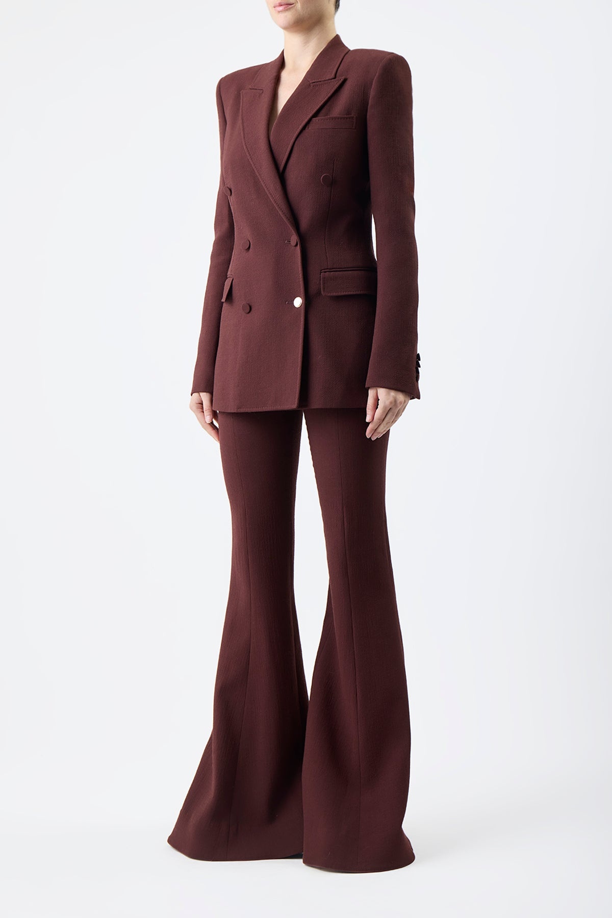 Desmond Pant in Deep Bordeaux Virgin Wool - 4