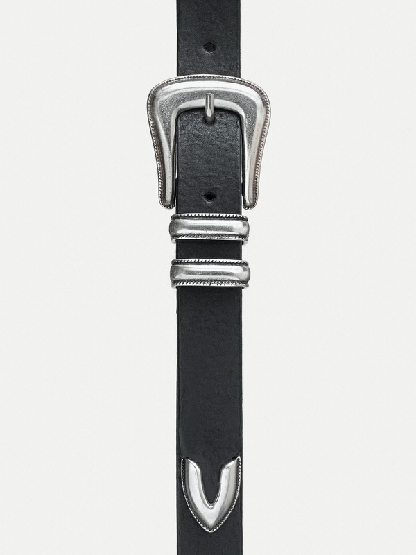 Western Silver Belt Black - 2