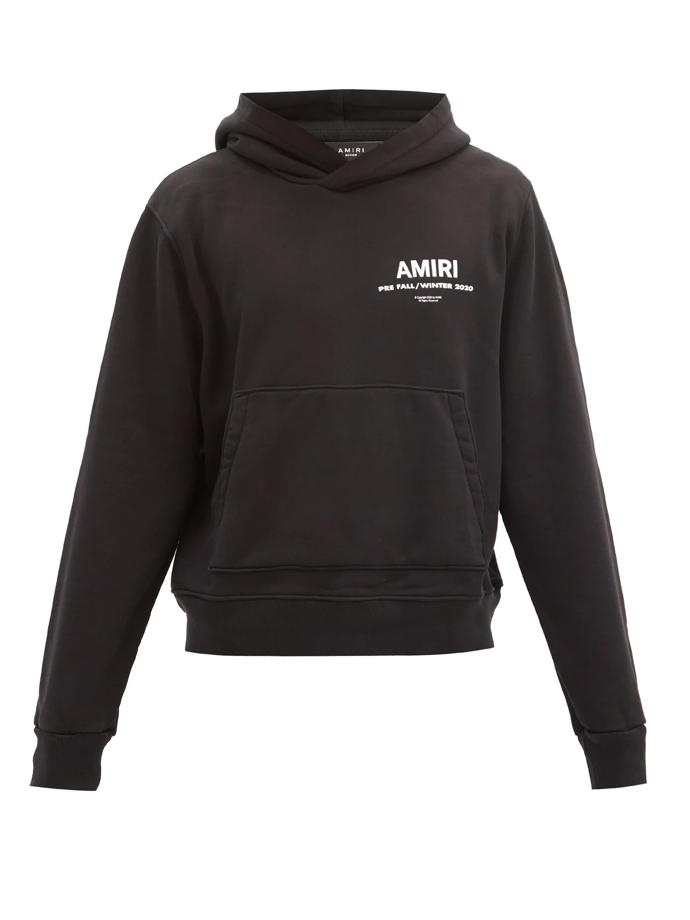 Logo-print cotton hooded sweatshirt - 1