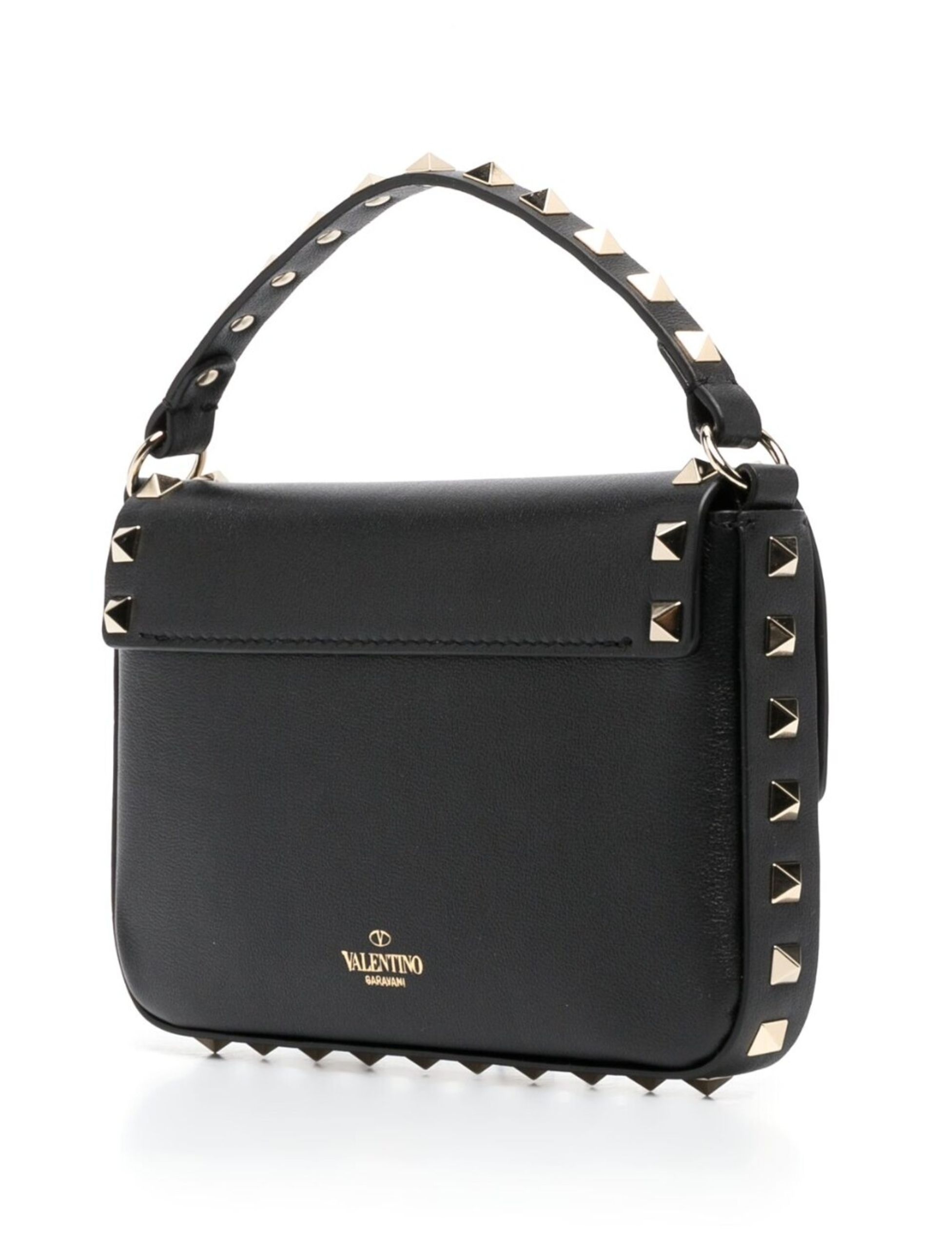 Valentino Garavani Rockstud-embellished leather shoulder bag - Neutrals