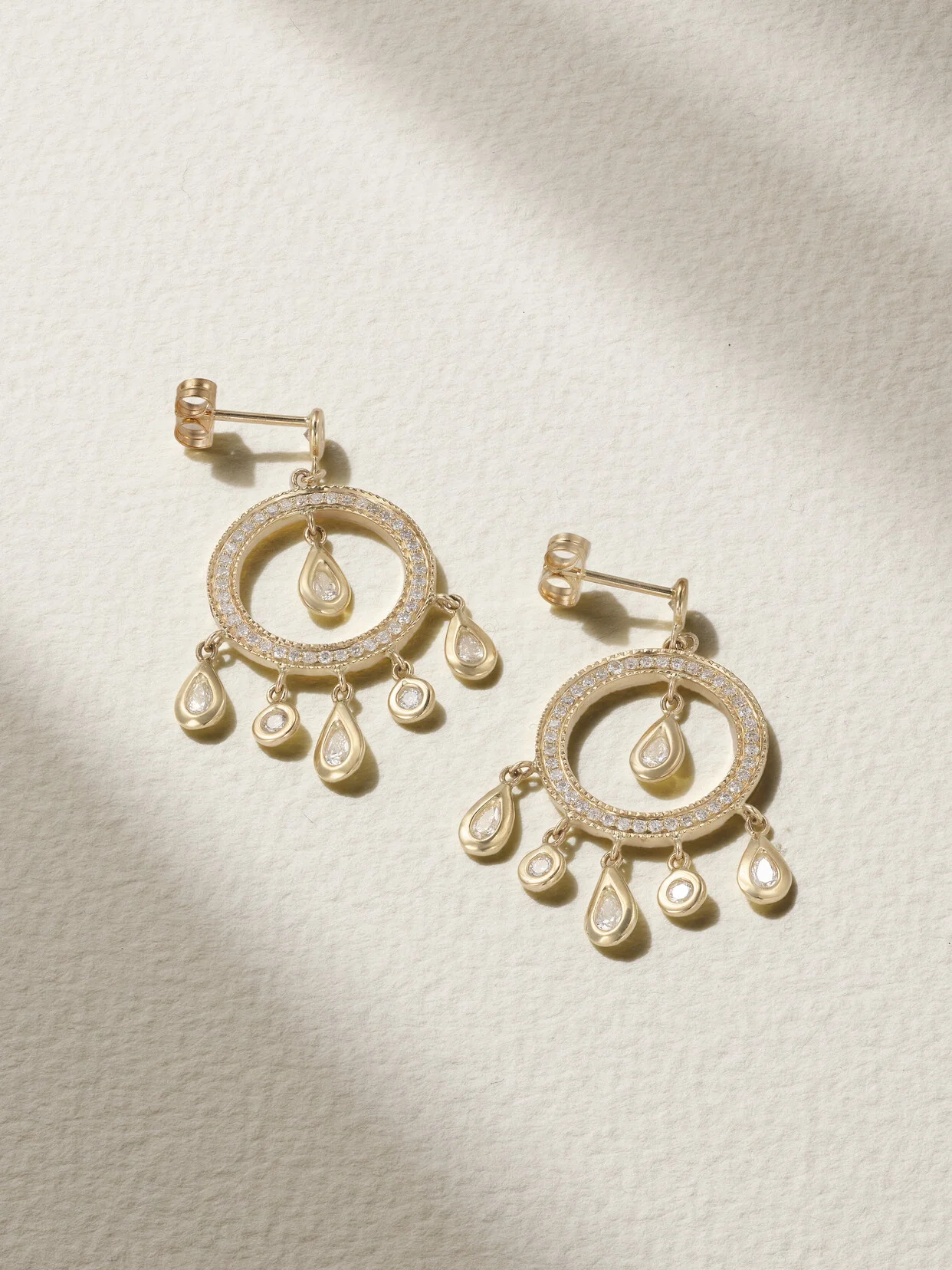 Dream Catcher 14-karat Gold Diamond Earrings - 1