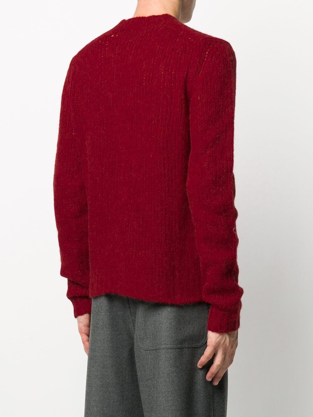 brushed crew neck jumper - 4