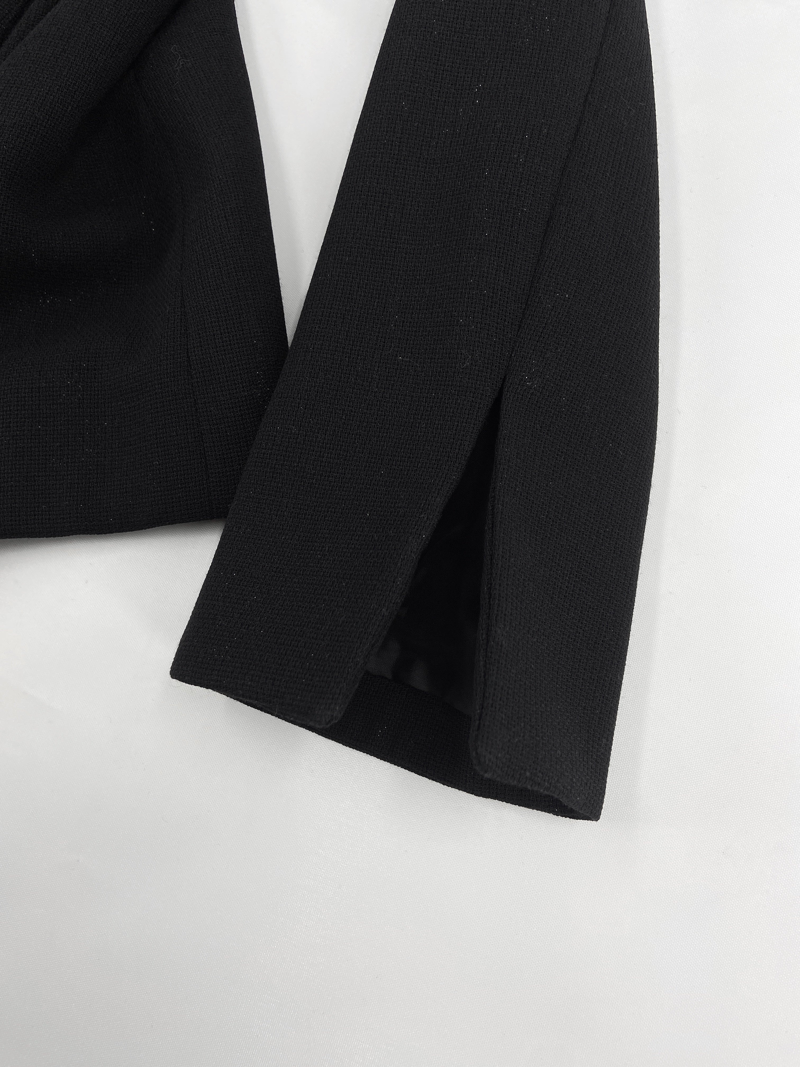 Gianni Versace 90s Glitter Silver Lining Blazer Jacket Skirt Set - 15