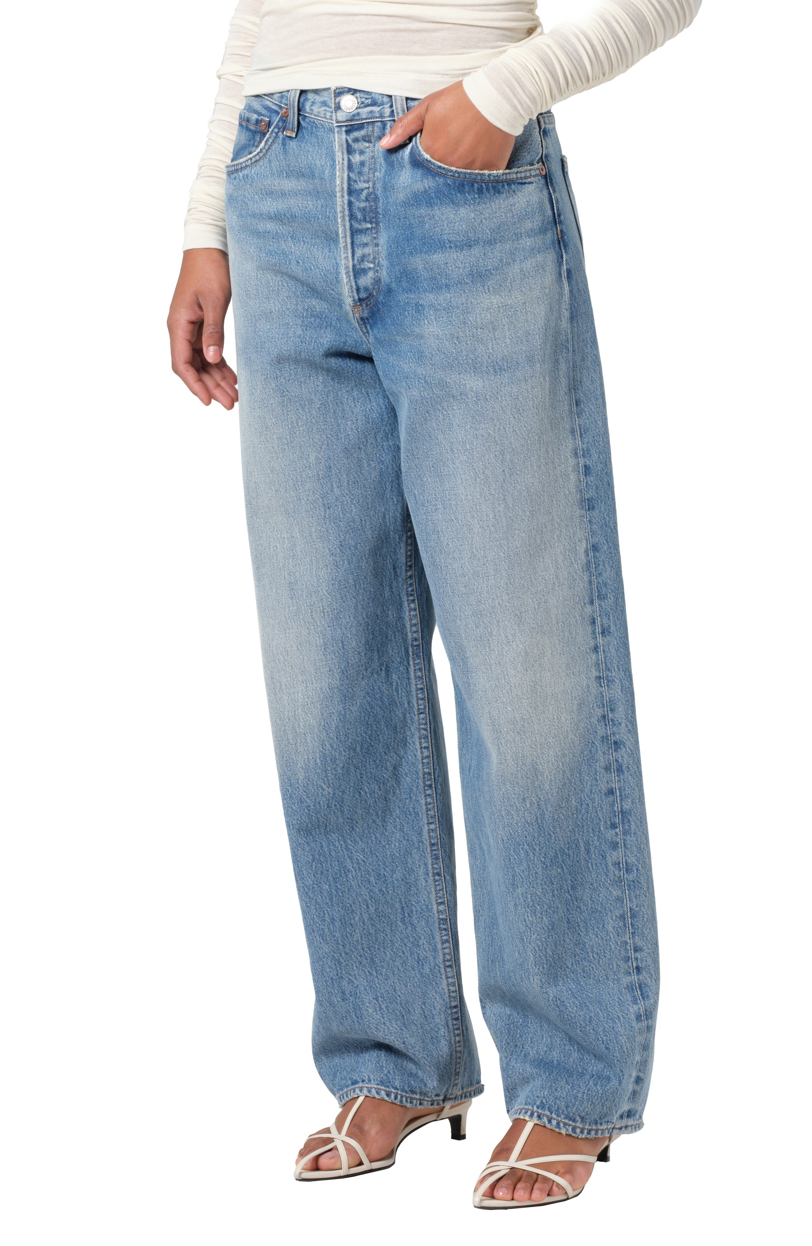 AGOLDE Henson Mid Rise Baggy Jeans in Intuition at Nordstrom - 1