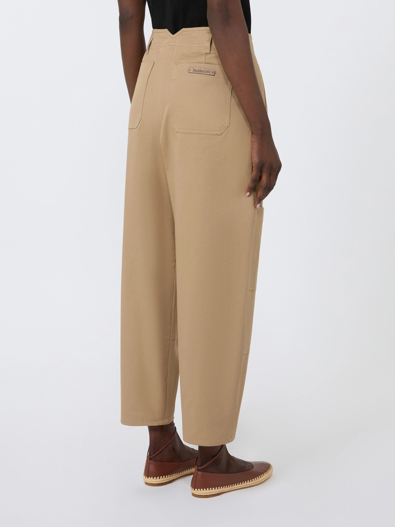 BAUTTA Cotton bull denim cargo trousers - SAND 4