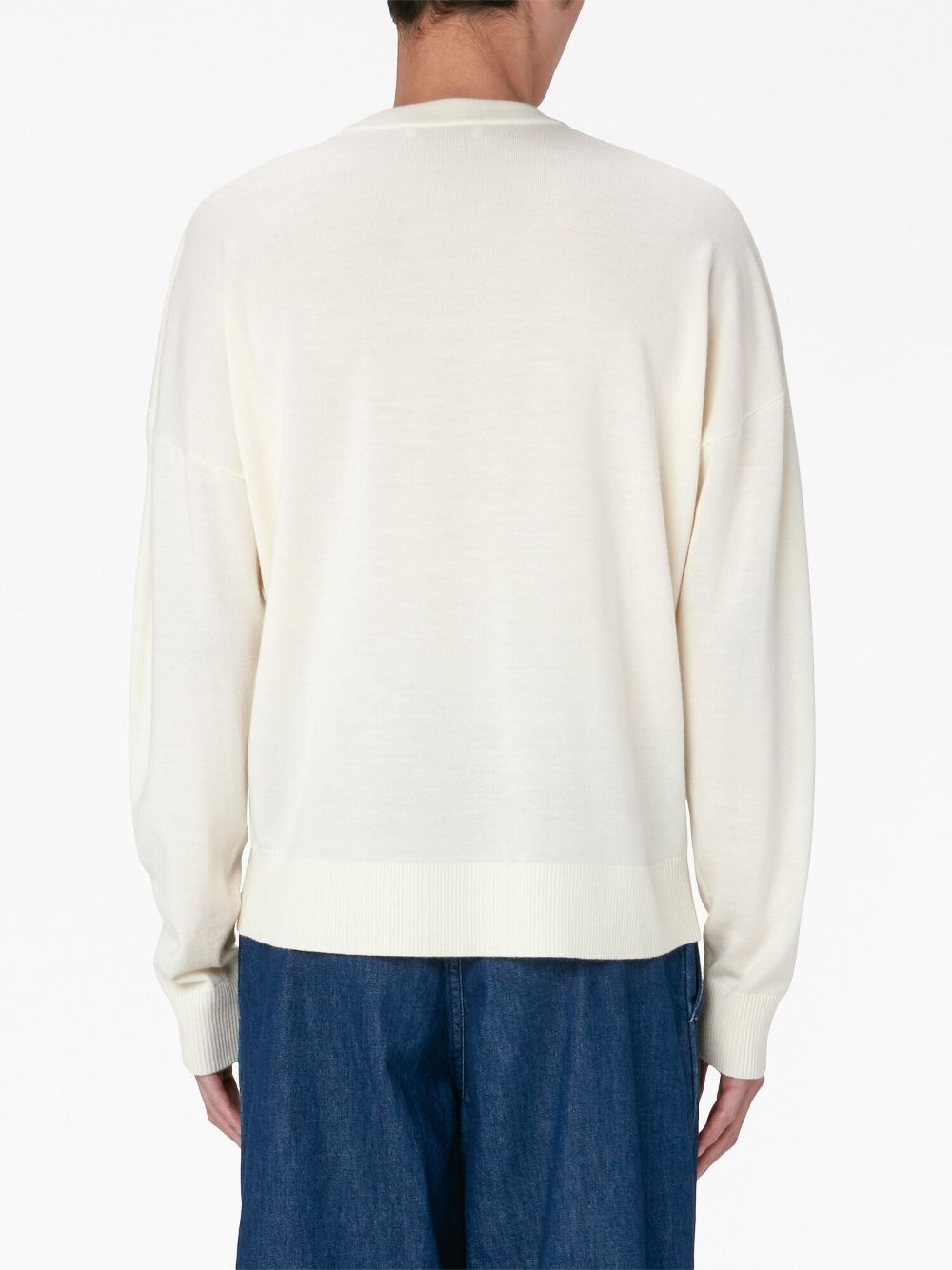 logo-embroidered crew-neck jumper - 5