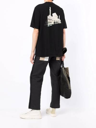 UNDERCOVER graphic-print slogan-embroidered T-shirt outlook