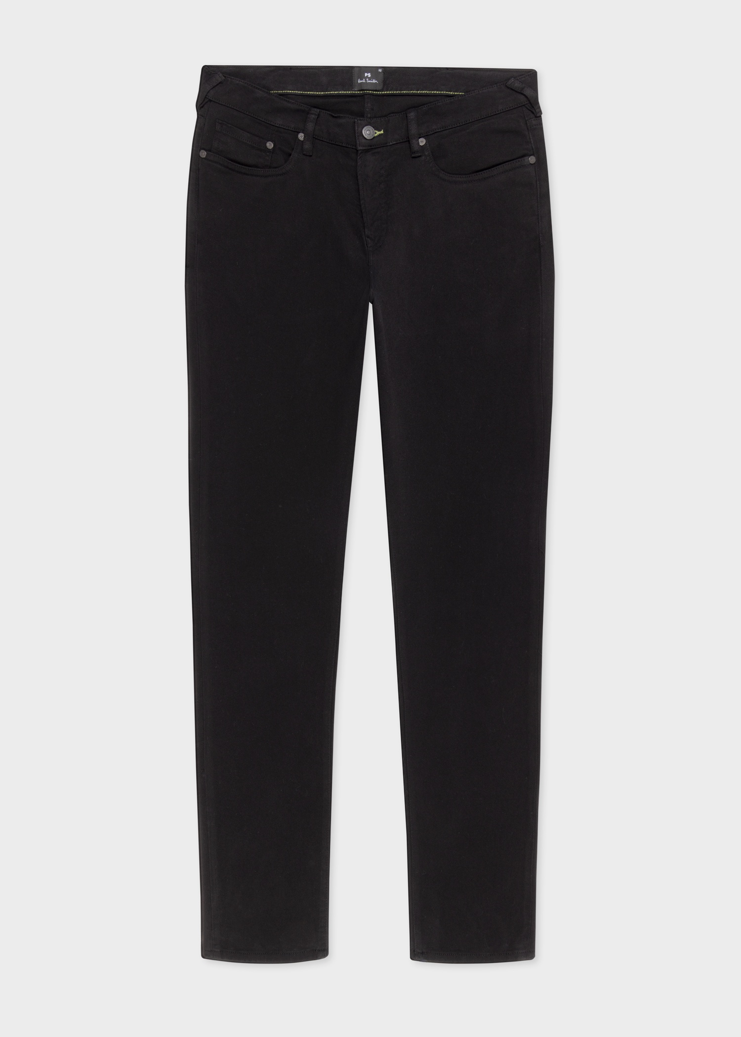 Tapered-Fit Black Garment-Dye Jeans - 1