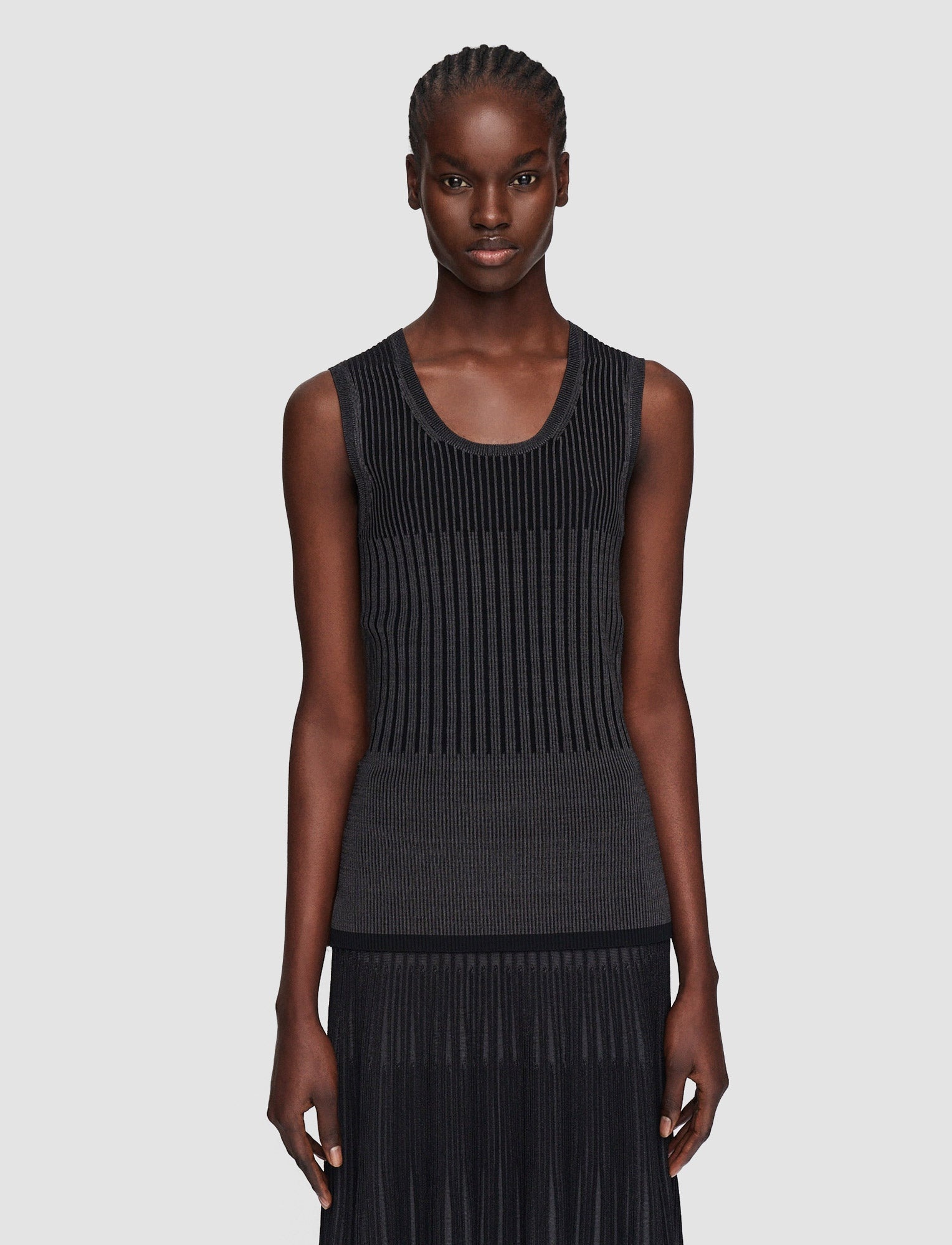 Bi-Colour Ribbed Tank Top - 3