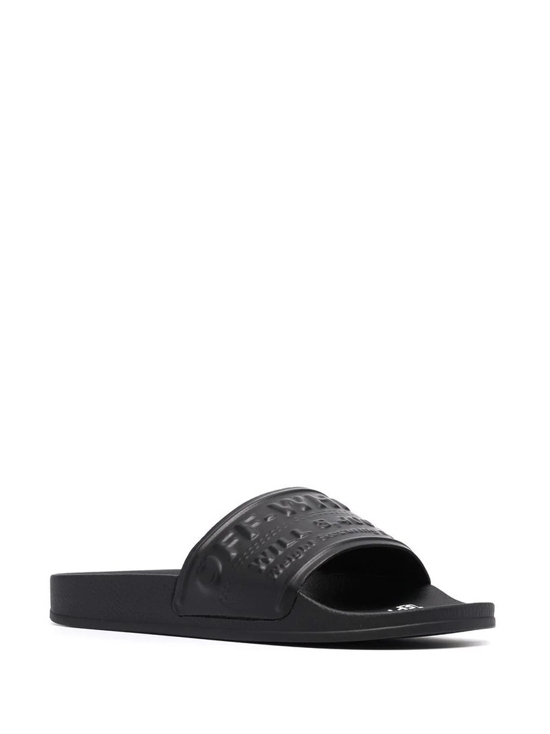 Off-White embossed pool slides outlook