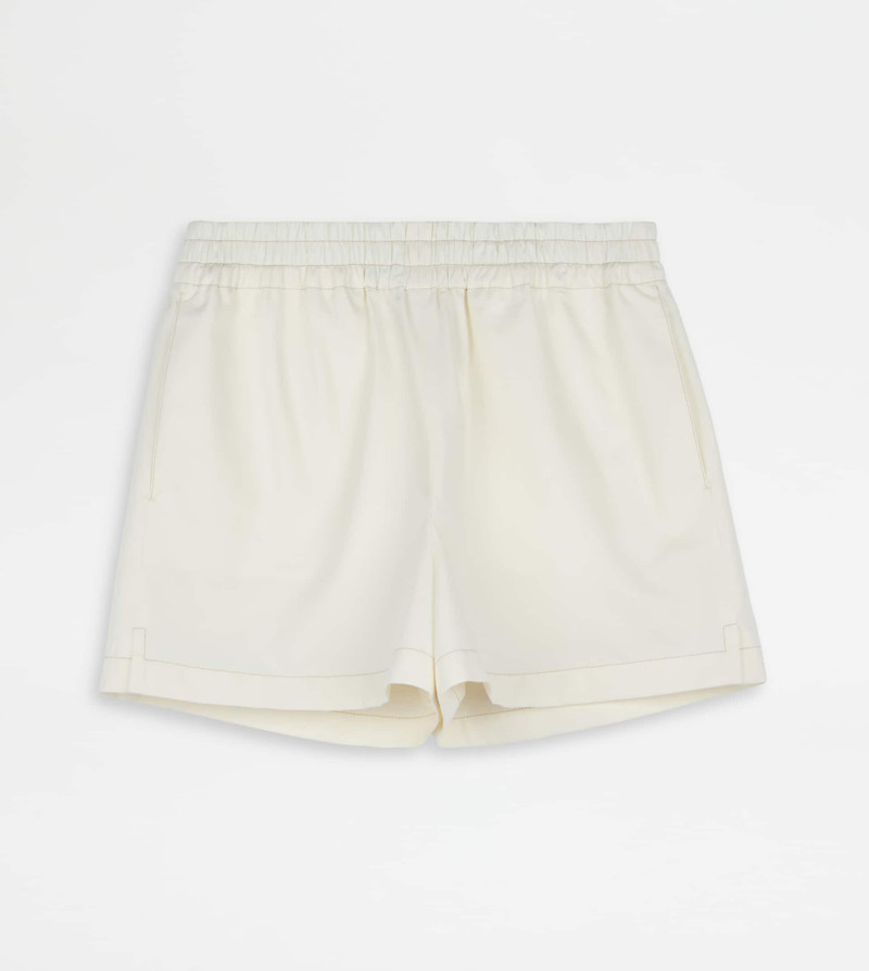 SILK BLEND SHORTS - WHITE 1