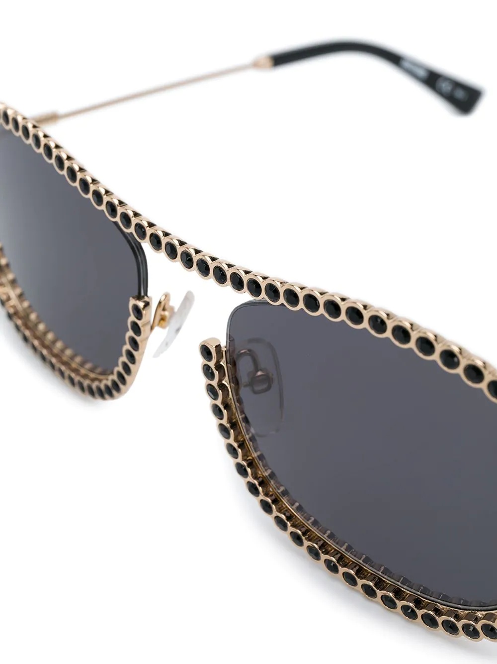 studded round frame sunglasses - 3