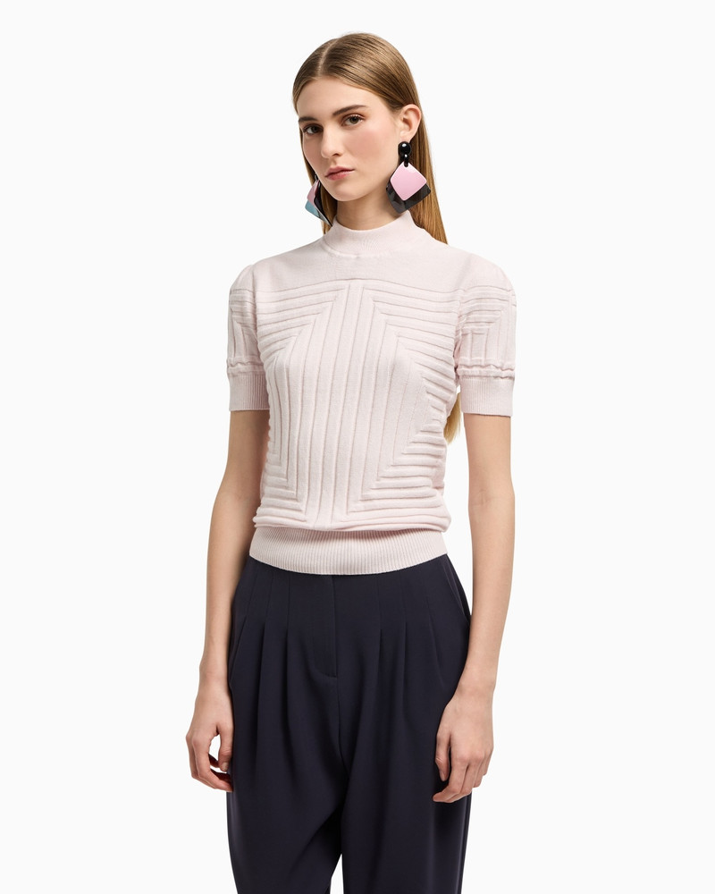 JUMPER WITH RIBBED AND PLAIN-AND-PURL KNIT 2