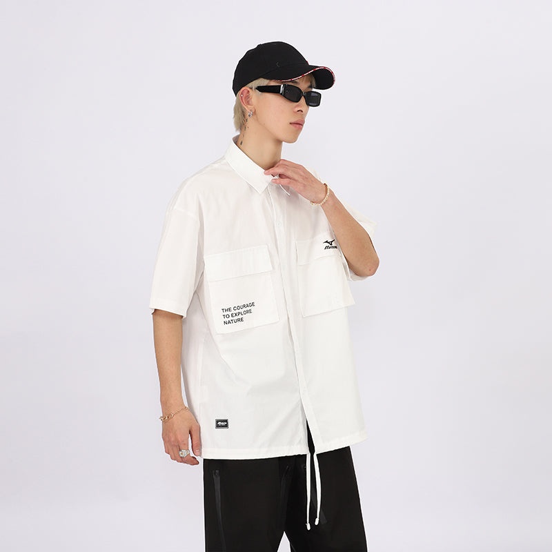 Mizuno Graphic Polo Shirt 'Beige' A2CA3146 - 4