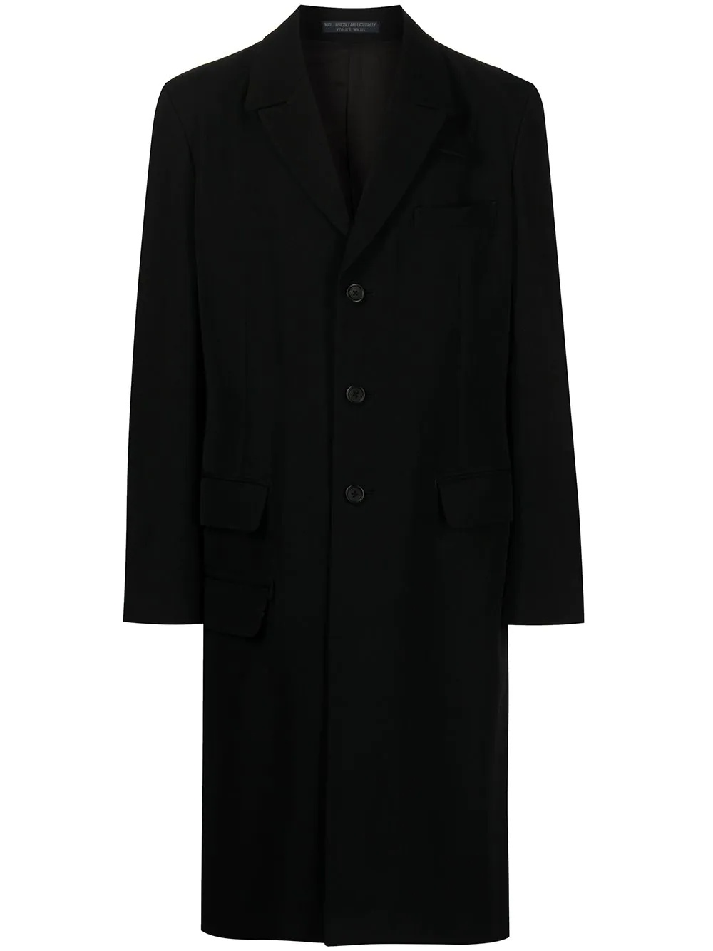 single-breasted wool coat - 1